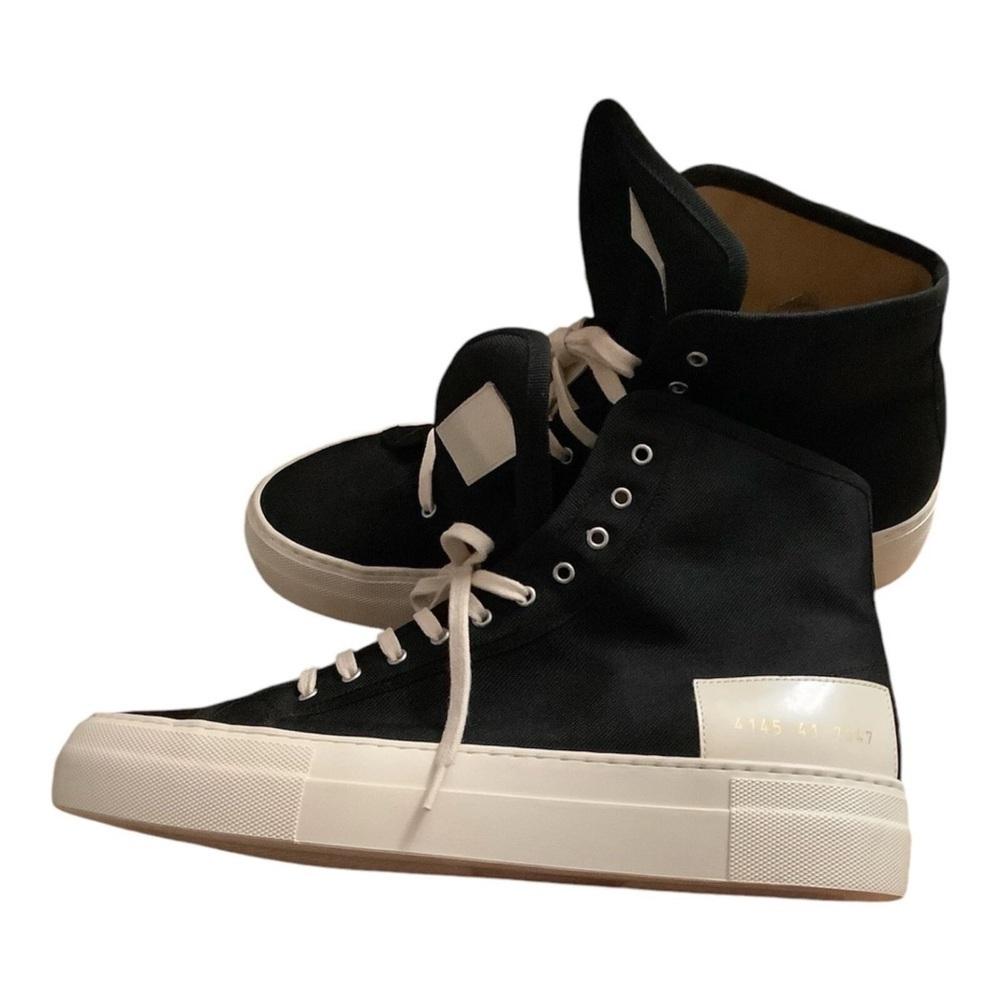 Woman By Common Projects Black Canvas High Top Sneakers Sz. 41 Style 414… - Picture 7 of 12
